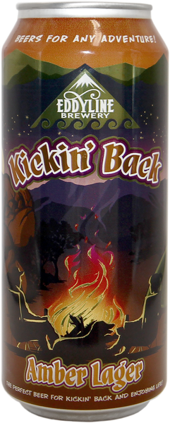 Kickin' Back Amber Lager can